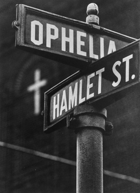 Shakespearean intersection in Pittsburgh, 1955, photo by W. Eugene Smith 